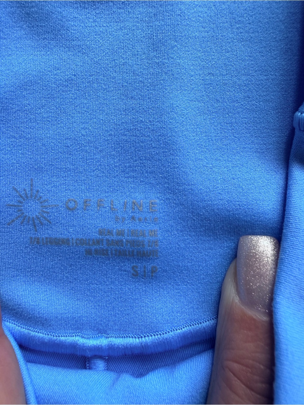 Offline Blue Athletic Top & Leggings Set with of 4 Black Leggings - Picture 5 of 15